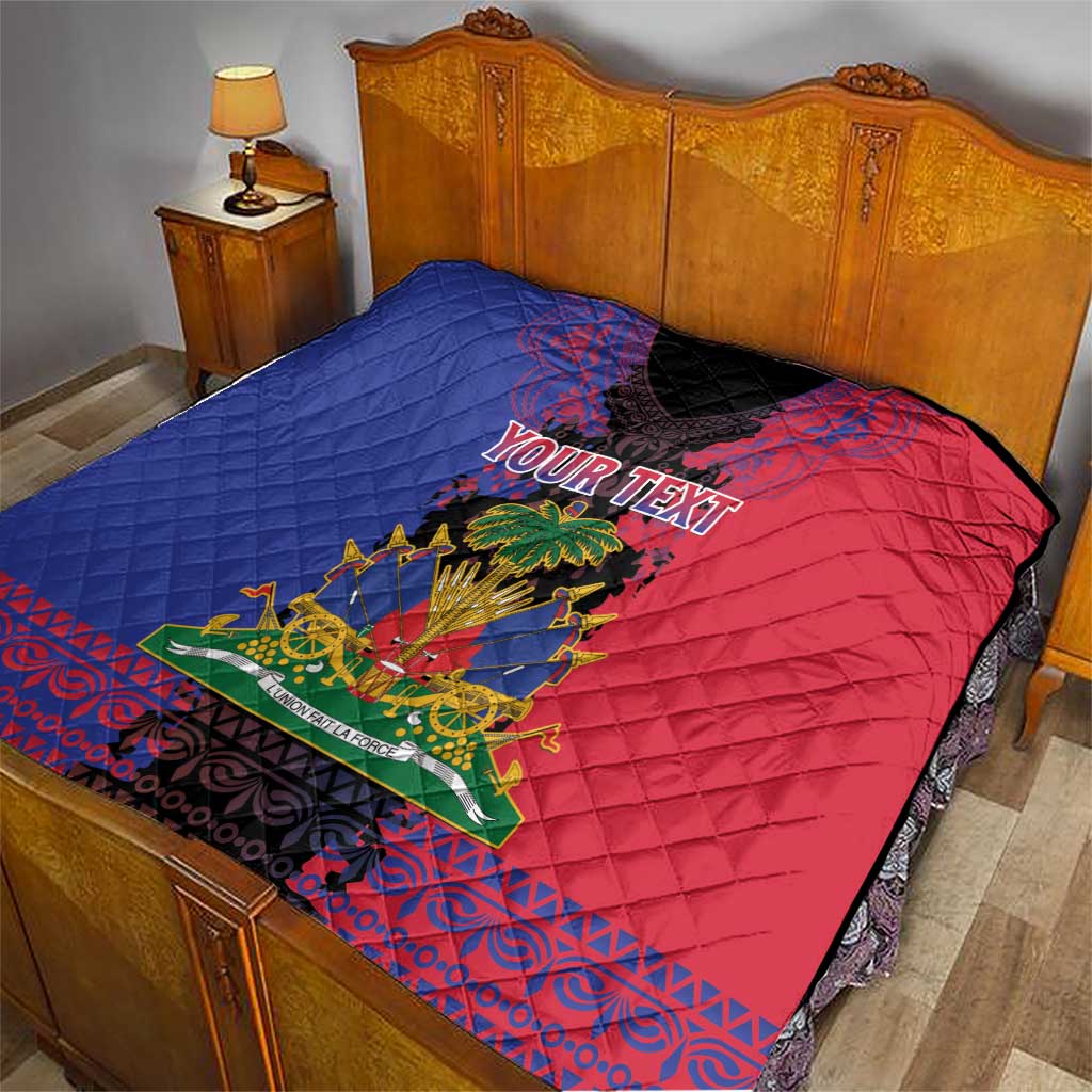 Personalised Haitian Heritage Month Quilt Citadelle Laferriere Dashiki Pattern