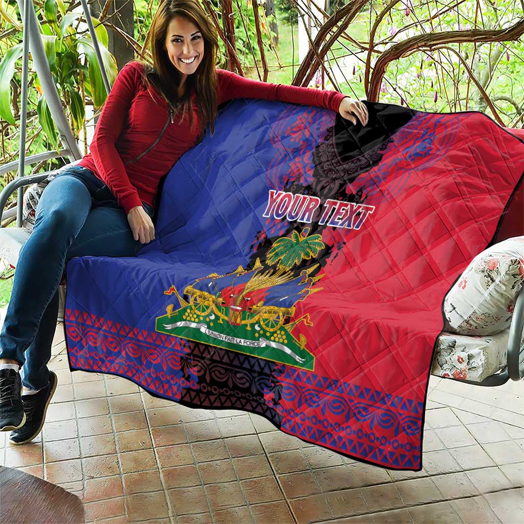 Personalised Haitian Heritage Month Quilt Citadelle Laferriere Dashiki Pattern