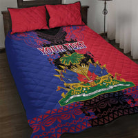 Personalised Haitian Heritage Month Quilt Bed Set Citadelle Laferriere Dashiki Pattern