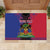 Personalised Haitian Heritage Month Rubber Doormat Citadelle Laferriere Dashiki Pattern