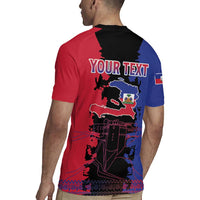 Personalised Haitian Heritage Month Rugby Jersey Citadelle Laferriere Dashiki Pattern