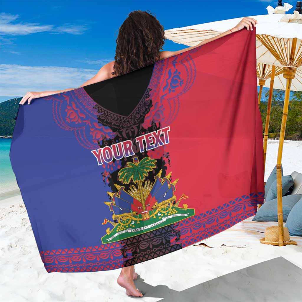 Personalised Haitian Heritage Month Sarong Citadelle Laferriere Dashiki Pattern