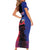 Personalised Haitian Heritage Month Short Sleeve Bodycon Dress Citadelle Laferriere Dashiki Pattern
