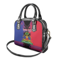 Personalised Haitian Heritage Month Shoulder Handbag Citadelle Laferriere Dashiki Pattern