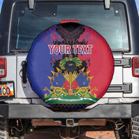 Personalised Haitian Heritage Month Spare Tire Cover Citadelle Laferriere Dashiki Pattern