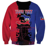 Personalised Haitian Heritage Month Sweatshirt Citadelle Laferriere Dashiki Pattern