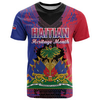 Personalised Haitian Heritage Month T Shirt Citadelle Laferriere Dashiki Pattern