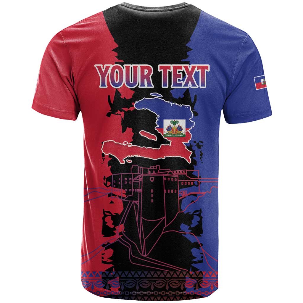 Personalised Haitian Heritage Month T Shirt Citadelle Laferriere Dashiki Pattern