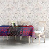 Personalised Haitian Heritage Month Tablecloth Citadelle Laferriere Dashiki Pattern