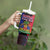 Personalised Haitian Heritage Month Tumbler With Handle Citadelle Laferriere Dashiki Pattern