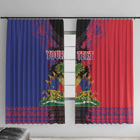 Personalised Haitian Heritage Month Window Curtain Citadelle Laferriere Dashiki Pattern