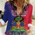 Personalised Haitian Heritage Month Women Casual Shirt Citadelle Laferriere Dashiki Pattern