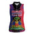Personalised Haitian Heritage Month Women Sleeveless Polo Shirt Citadelle Laferriere Dashiki Pattern