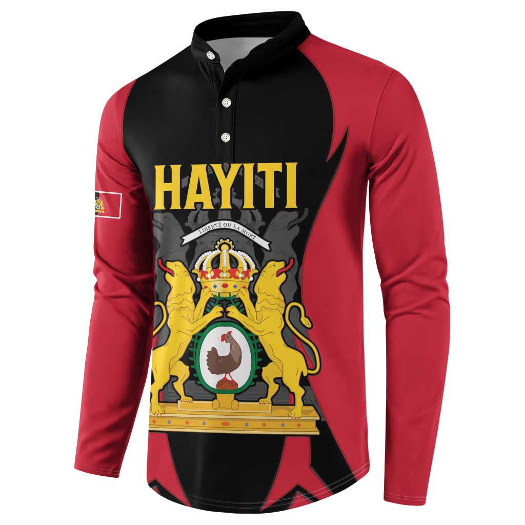Personalised Empire dHayiti 1804–1806 Button Sweatshirt Coat Of Arms Flag Style