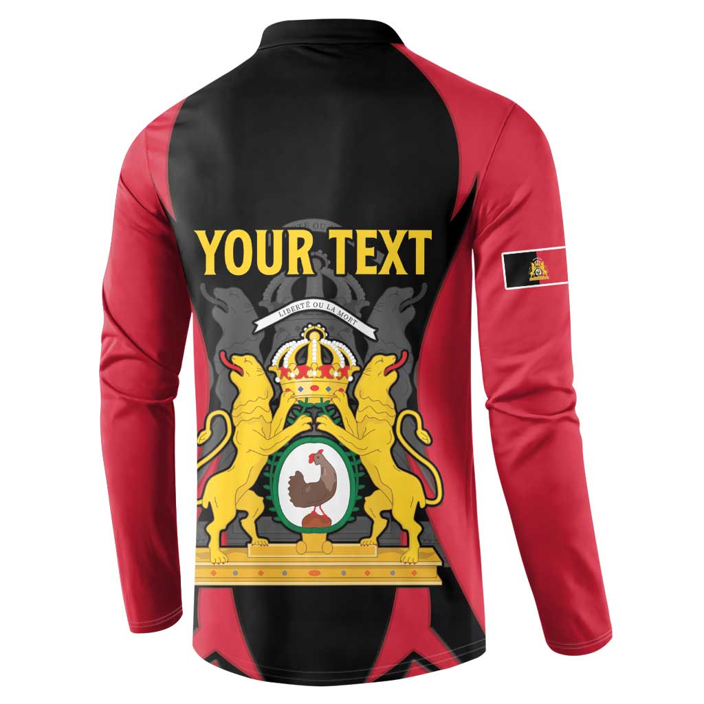 Personalised Empire dHayiti 1804–1806 Button Sweatshirt Coat Of Arms Flag Style