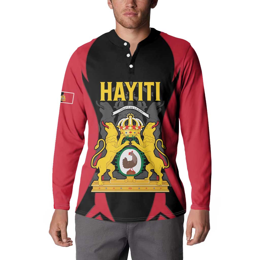 Personalised Empire dHayiti 1804–1806 Button Sweatshirt Coat Of Arms Flag Style