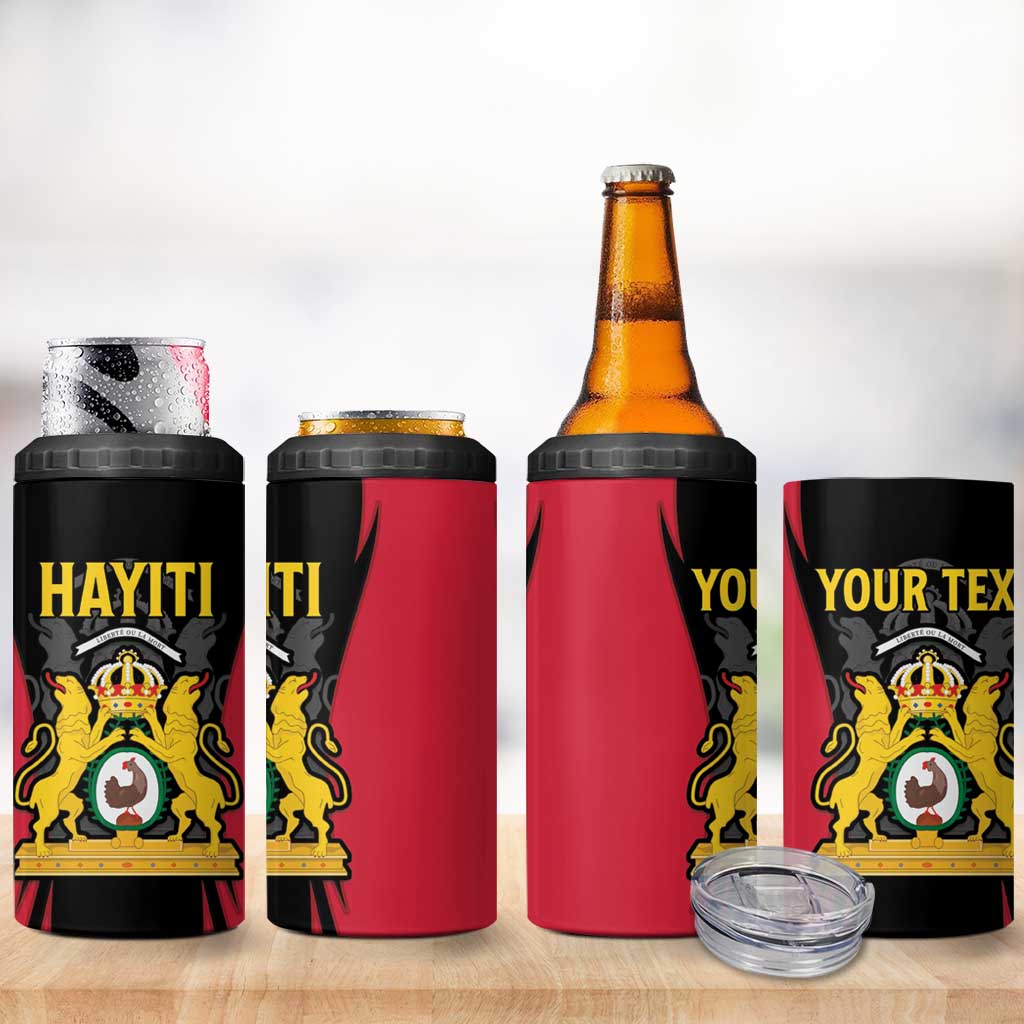 Personalised Empire dHayiti 1804–1806 4 in 1 Can Cooler Tumbler Coat Of Arms Flag Style