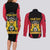 Personalised Empire dHayiti 1804–1806 Couples Matching Long Sleeve Bodycon Dress and Long Sleeve Button Shirt Coat Of Arms Flag Style