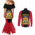 Personalised Empire dHayiti 1804–1806 Couples Matching Mermaid Dress and Long Sleeve Button Shirt Coat Of Arms Flag Style