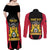 Personalised Empire dHayiti 1804–1806 Couples Matching Off Shoulder Maxi Dress and Long Sleeve Button Shirt Coat Of Arms Flag Style