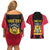 Personalised Empire dHayiti 1804–1806 Couples Matching Off Shoulder Short Dress and Hawaiian Shirt Coat Of Arms Flag Style