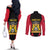 Personalised Empire dHayiti 1804–1806 Couples Matching Off The Shoulder Long Sleeve Dress and Long Sleeve Button Shirt Coat Of Arms Flag Style