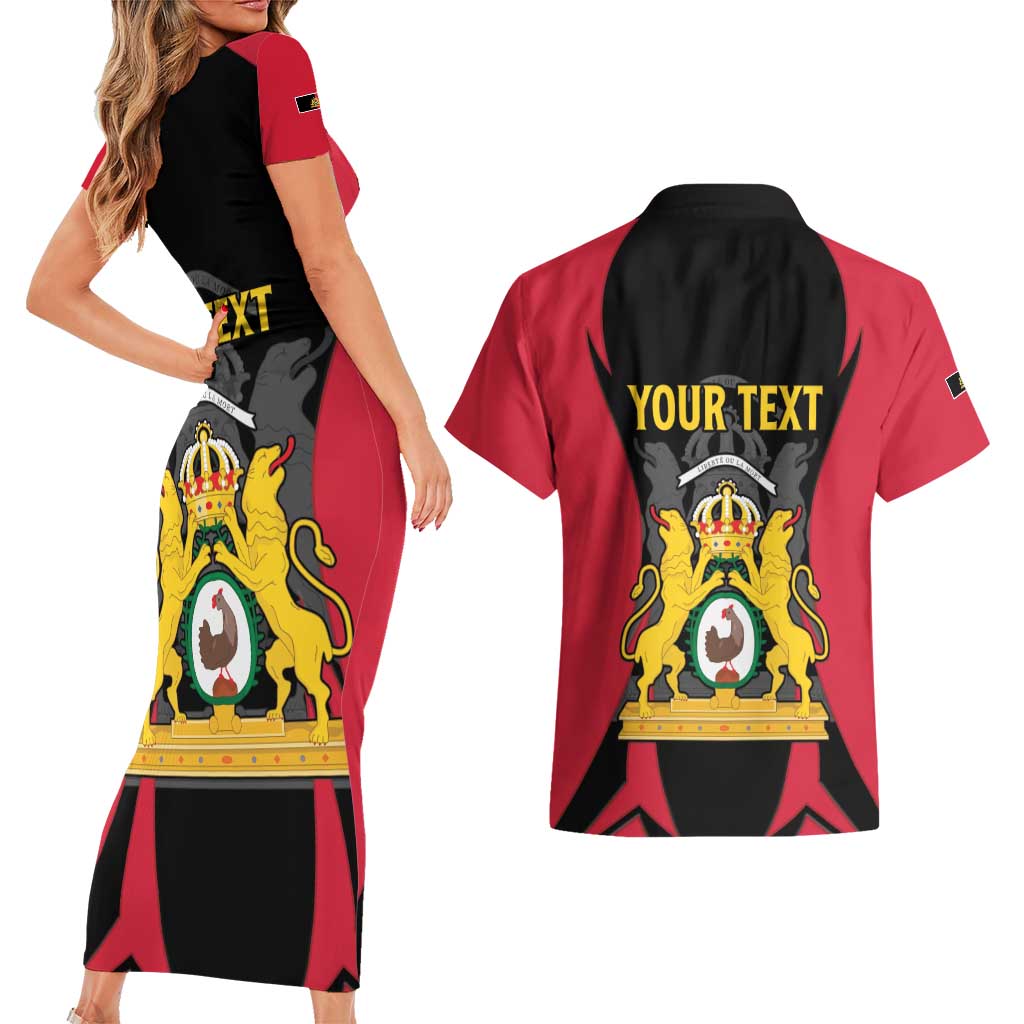 Personalised Empire dHayiti 1804–1806 Couples Matching Short Sleeve Bodycon Dress and Hawaiian Shirt Coat Of Arms Flag Style