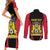 Personalised Empire dHayiti 1804–1806 Couples Matching Short Sleeve Bodycon Dress and Long Sleeve Button Shirt Coat Of Arms Flag Style