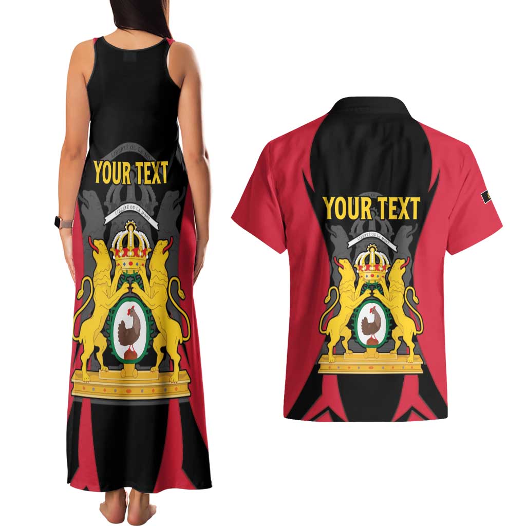 Personalised Empire dHayiti 1804–1806 Couples Matching Tank Maxi Dress and Hawaiian Shirt Coat Of Arms Flag Style