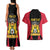 Personalised Empire dHayiti 1804–1806 Couples Matching Tank Maxi Dress and Hawaiian Shirt Coat Of Arms Flag Style