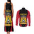 Personalised Empire dHayiti 1804–1806 Couples Matching Tank Maxi Dress and Long Sleeve Button Shirt Coat Of Arms Flag Style