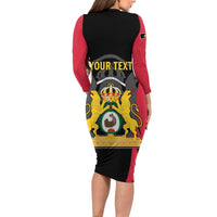Personalised Empire dHayiti 1804–1806 Family Matching Long Sleeve Bodycon Dress and Hawaiian Shirt Coat Of Arms Flag Style