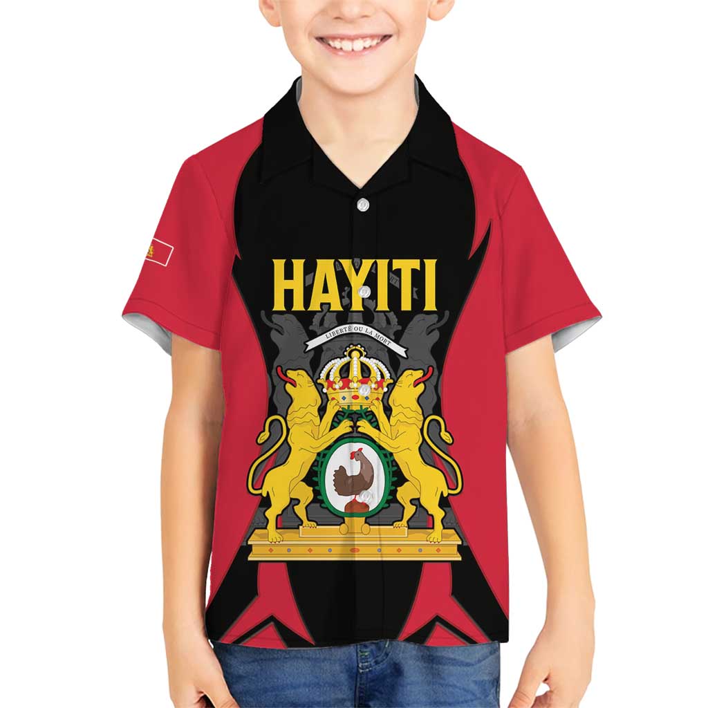 Personalised Empire dHayiti 1804–1806 Family Matching Long Sleeve Bodycon Dress and Hawaiian Shirt Coat Of Arms Flag Style