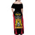Personalised Empire dHayiti 1804–1806 Family Matching Off Shoulder Maxi Dress and Hawaiian Shirt Coat Of Arms Flag Style