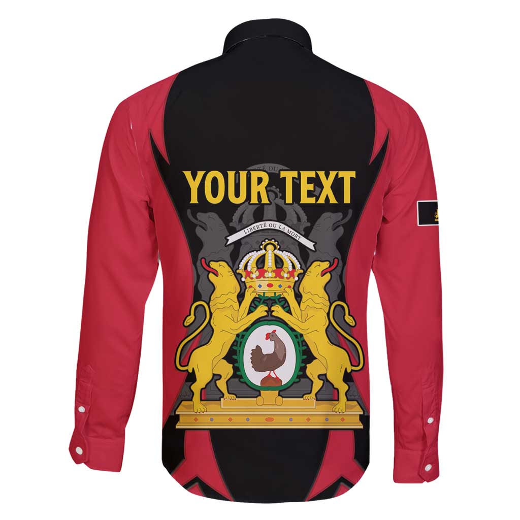 Personalised Empire dHayiti 1804–1806 Family Matching Off Shoulder Short Dress and Hawaiian Shirt Coat Of Arms Flag Style