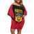 Personalised Empire dHayiti 1804–1806 Family Matching Off Shoulder Short Dress and Hawaiian Shirt Coat Of Arms Flag Style