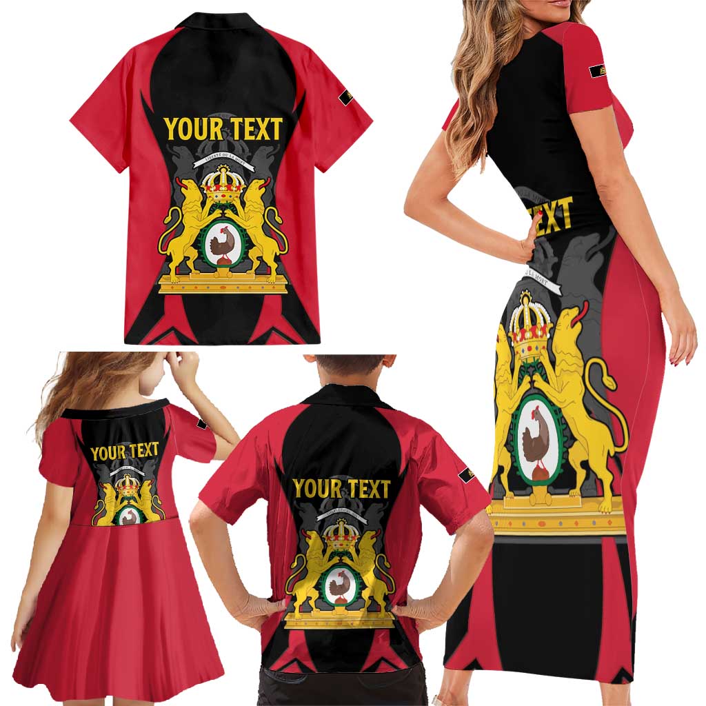 Personalised Empire dHayiti 1804–1806 Family Matching Short Sleeve Bodycon Dress and Hawaiian Shirt Coat Of Arms Flag Style