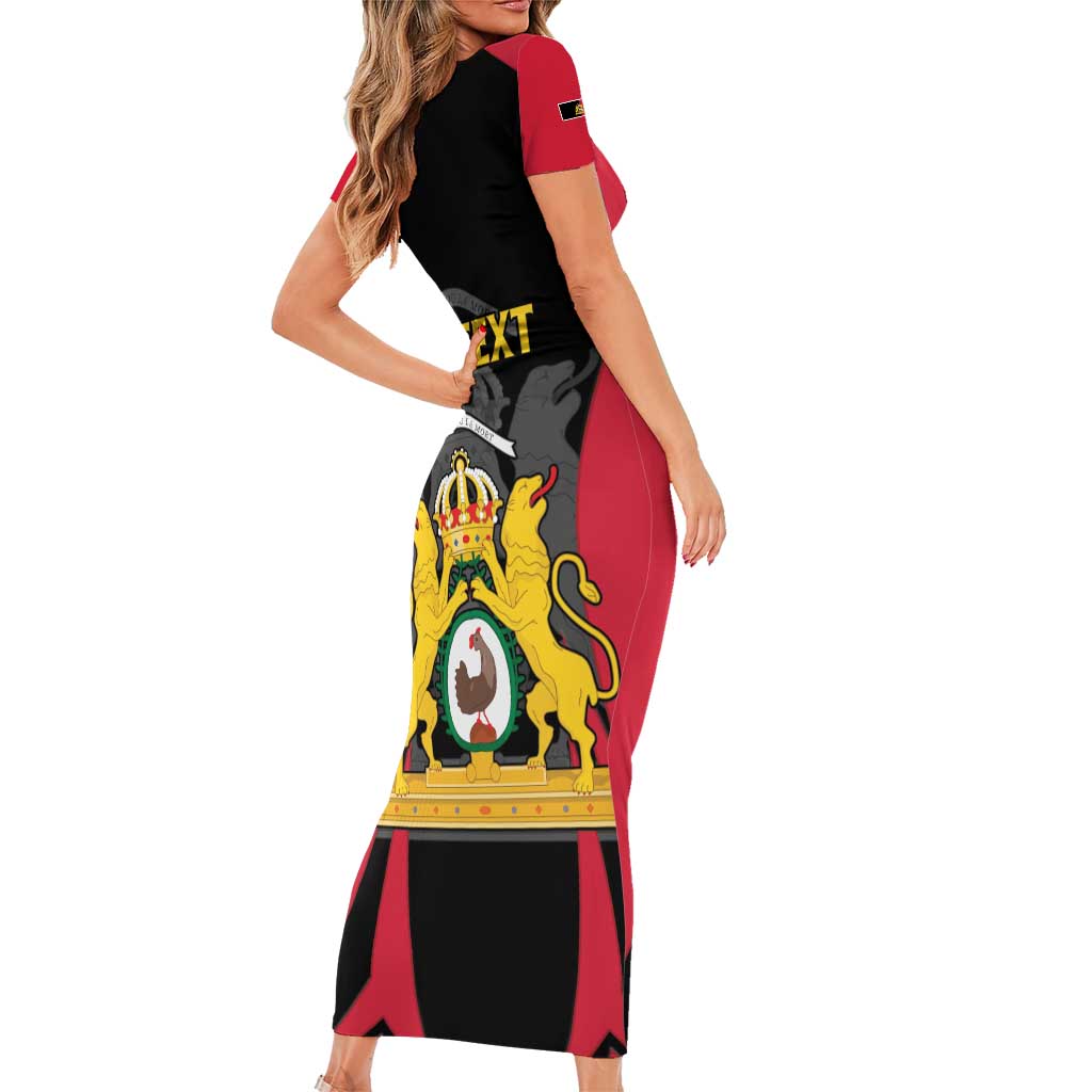 Personalised Empire dHayiti 1804–1806 Family Matching Short Sleeve Bodycon Dress and Hawaiian Shirt Coat Of Arms Flag Style