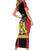 Personalised Empire dHayiti 1804–1806 Family Matching Short Sleeve Bodycon Dress and Hawaiian Shirt Coat Of Arms Flag Style