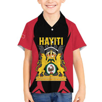 Personalised Empire dHayiti 1804–1806 Family Matching Short Sleeve Bodycon Dress and Hawaiian Shirt Coat Of Arms Flag Style