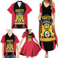 Personalised Empire dHayiti 1804–1806 Family Matching Summer Maxi Dress and Hawaiian Shirt Coat Of Arms Flag Style