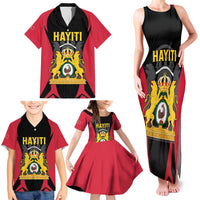 Personalised Empire dHayiti 1804–1806 Family Matching Tank Maxi Dress and Hawaiian Shirt Coat Of Arms Flag Style