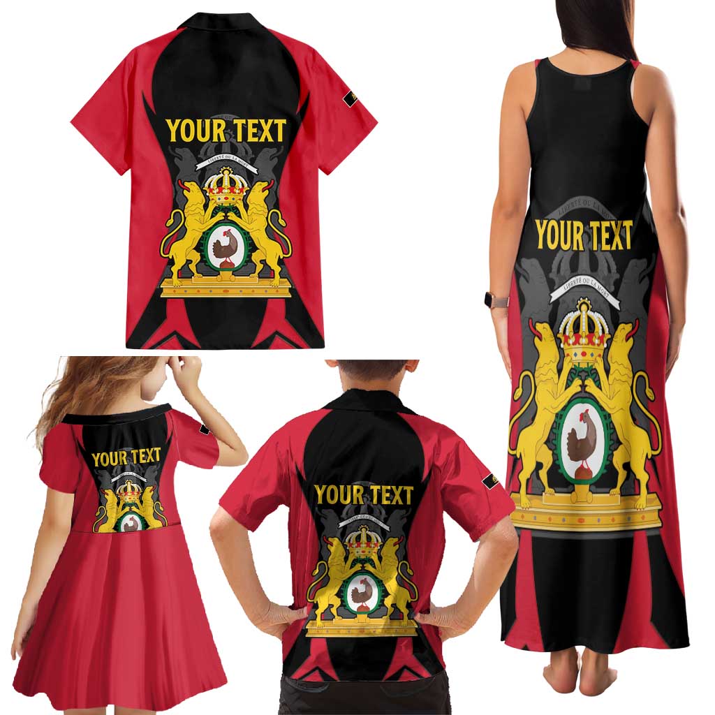 Personalised Empire dHayiti 1804–1806 Family Matching Tank Maxi Dress and Hawaiian Shirt Coat Of Arms Flag Style
