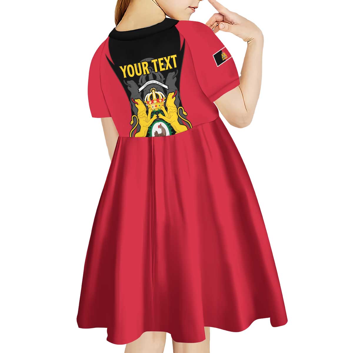 Personalised Empire dHayiti 1804–1806 Kid Short Sleeve Dress Coat Of Arms Flag Style