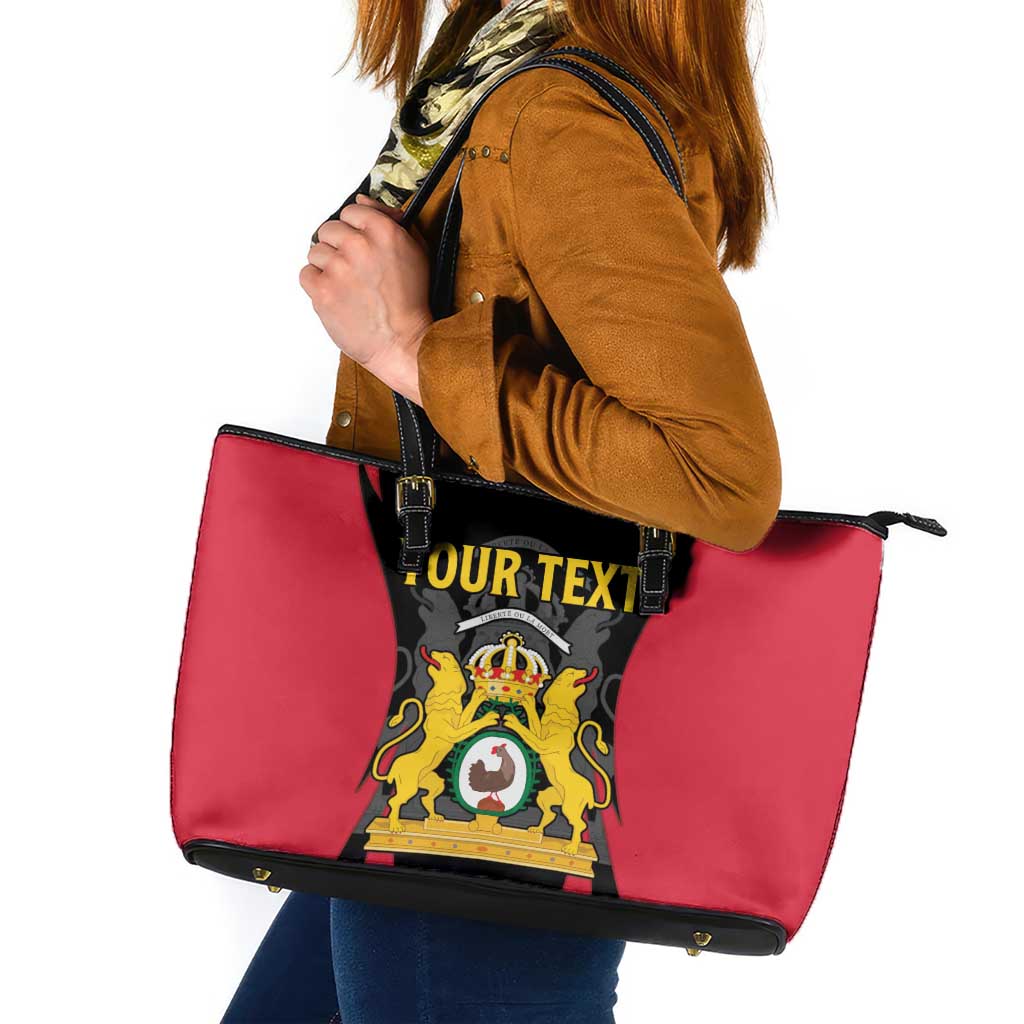 Personalised Empire dHayiti 1804–1806 Leather Tote Bag Coat Of Arms Flag Style