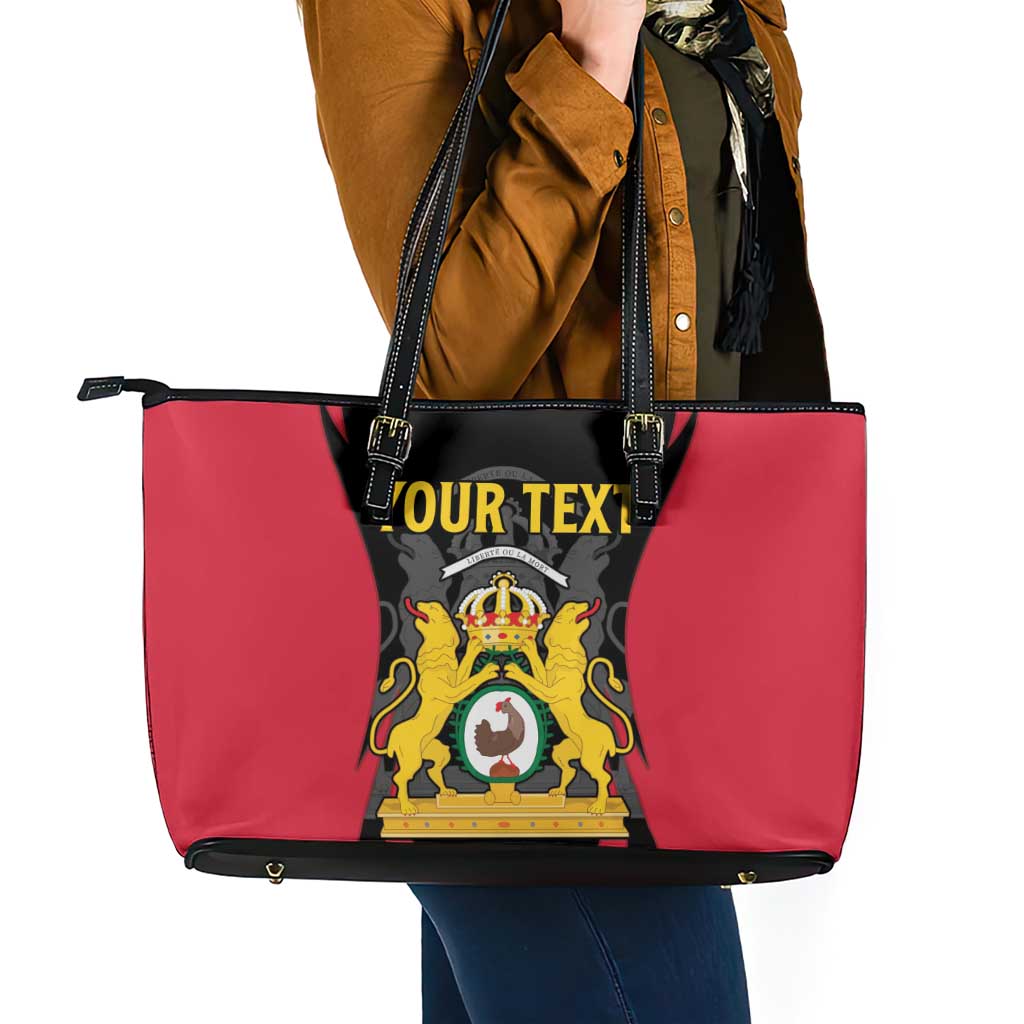 Personalised Empire dHayiti 1804–1806 Leather Tote Bag Coat Of Arms Flag Style