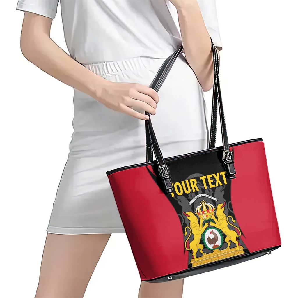 Personalised Empire dHayiti 1804–1806 Leather Tote Bag Coat Of Arms Flag Style