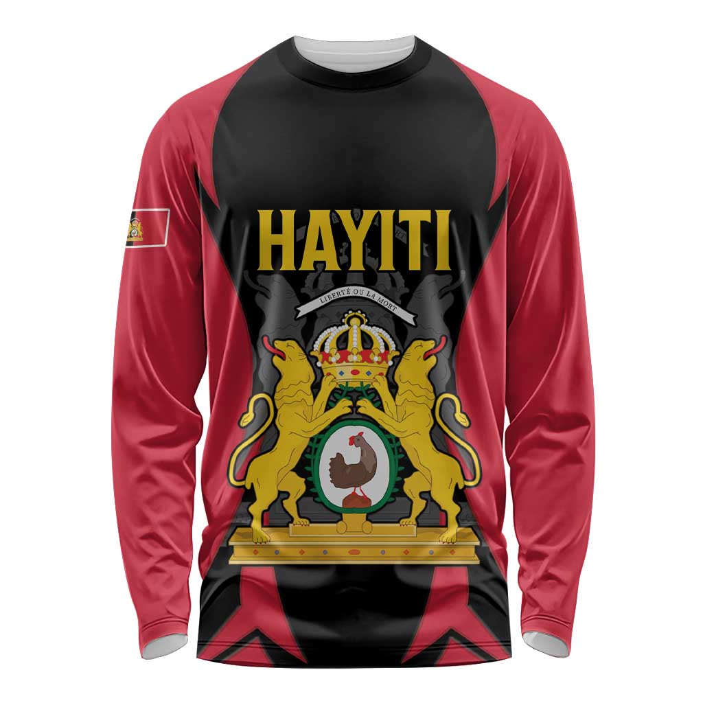 Personalised Empire dHayiti 1804–1806 Long Sleeve Shirt Coat Of Arms Flag Style