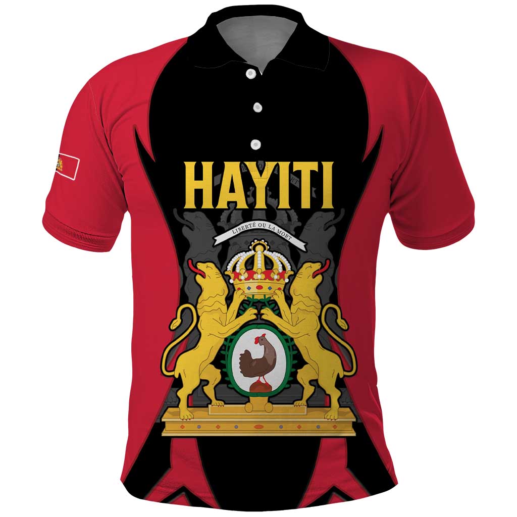 Personalised Empire dHayiti 1804–1806 Polo Shirt Coat Of Arms Flag Style