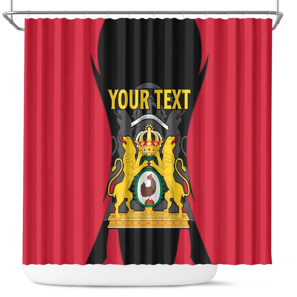 Personalised Empire dHayiti 1804–1806 Shower Curtain Coat Of Arms Flag Style